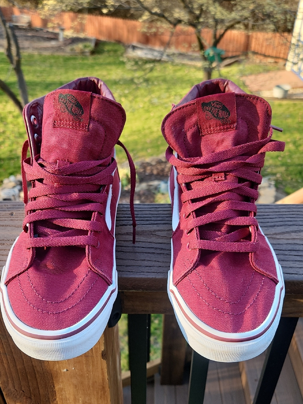Vans Maroon High-Top Skate Sneakers